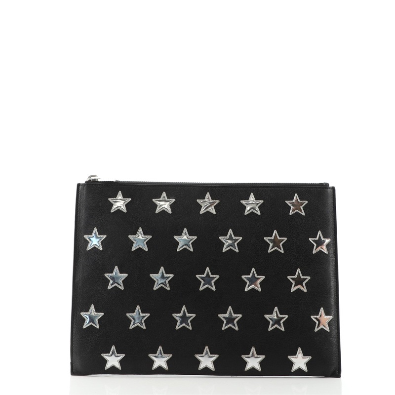 Stars Zip Pouch Leather Medium S744817018315
