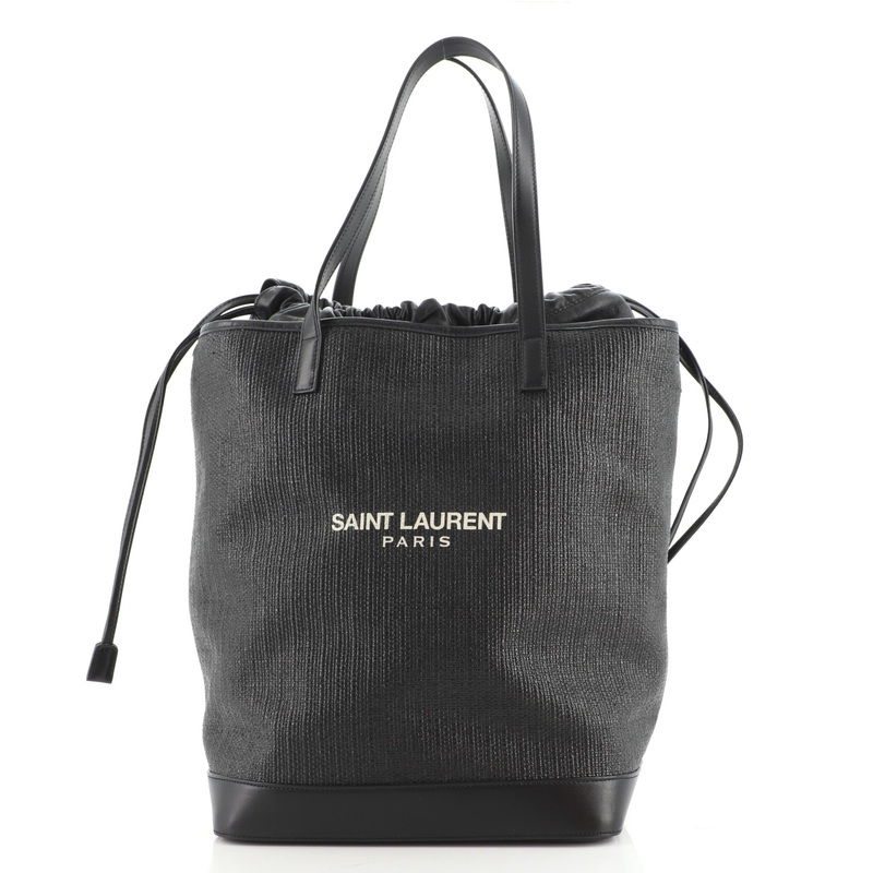 Teddy Shopping Tote Canvas with Leather Large S744817022629