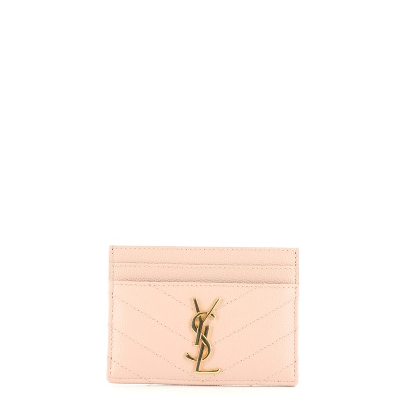 Classic Monogram Card Holder Matelasse Chevron Leather S744817015585
