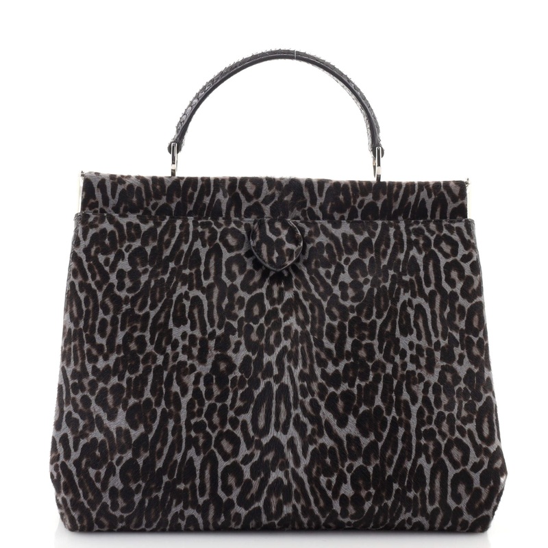 Doctor Bag Printed Calf Hair with Python