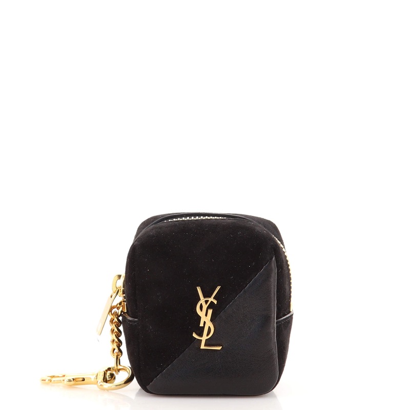 Jamie Cube Charm Suede and Lambskin