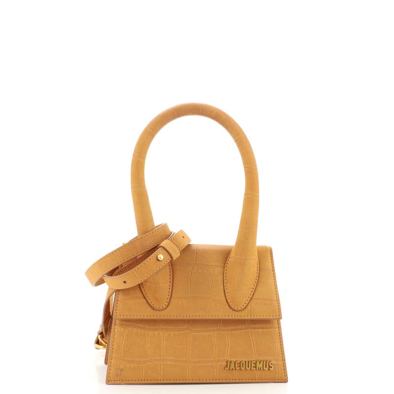 Le Chiquito Moyen Bag Crocodile Embossed Suede S744817014022