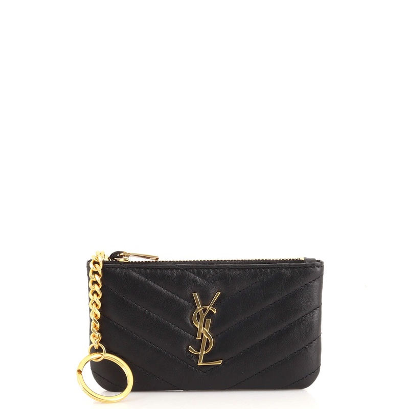 Monogram Key Pouch Matelasse Chevron Leather S744817015691