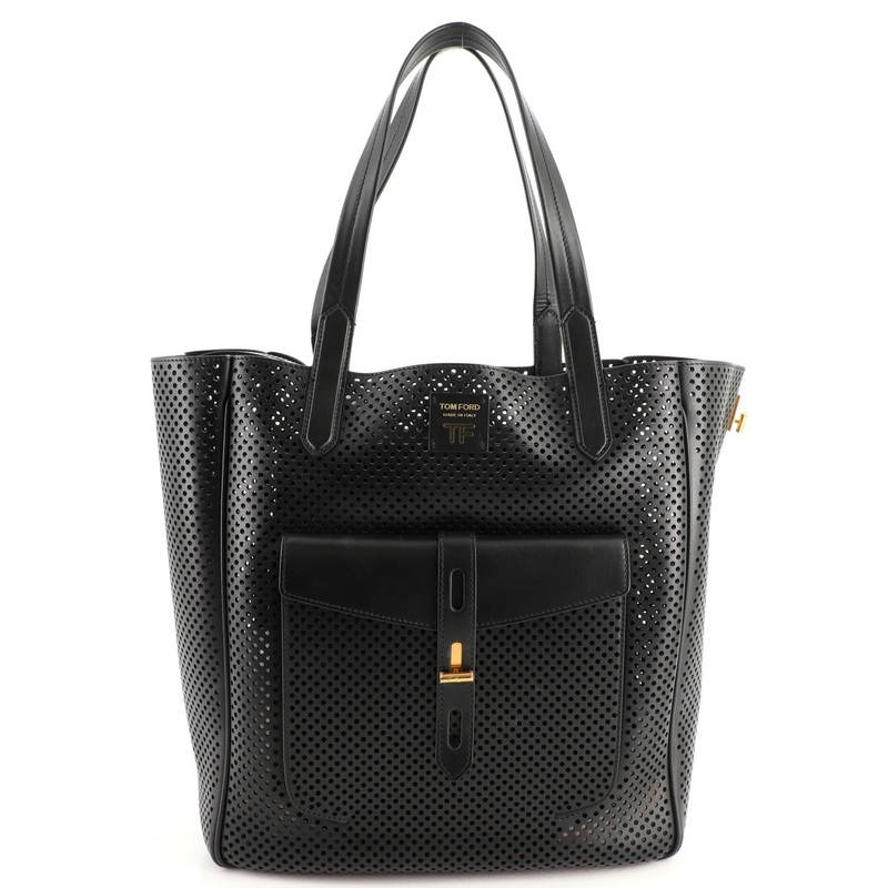 T Twist Tote Perforated Leather Medium