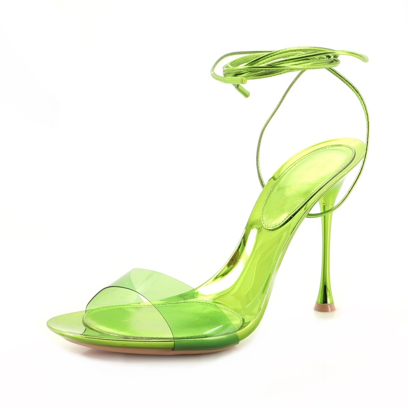 Women’s Spice Glass Heeled Sandals PVC and Leather