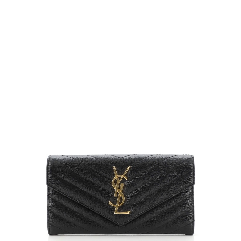 Classic Monogram Flap Wallet Matelasse Chevron Leather Large S744817011364