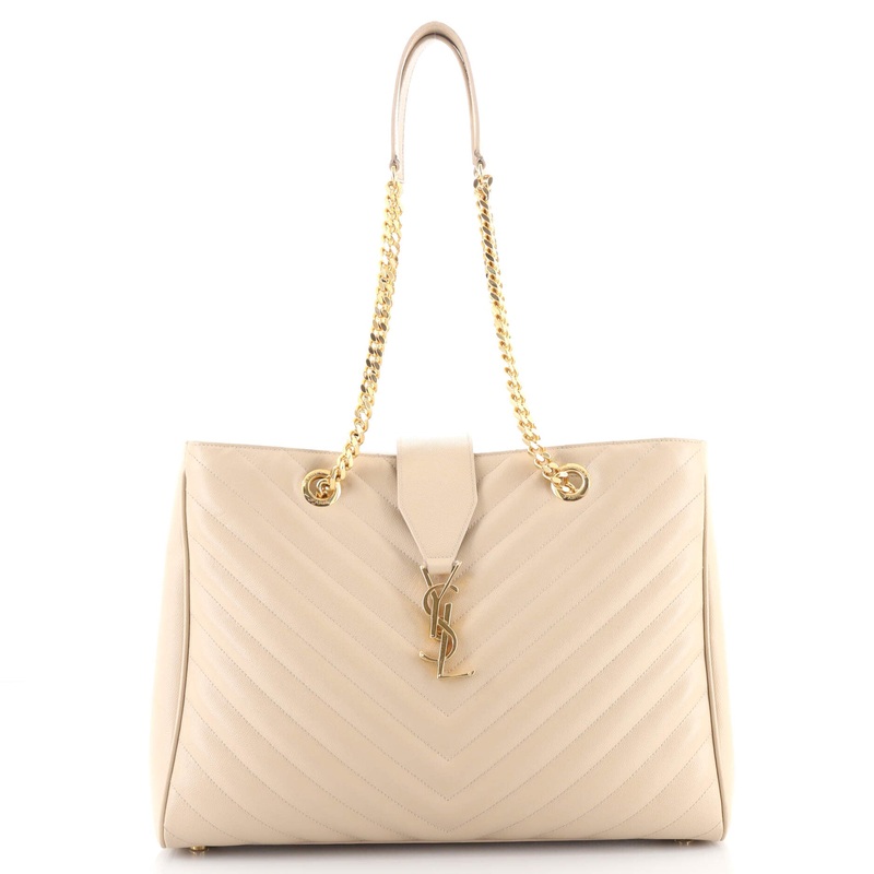 Classic Monogram Shopper Matelasse Chevron Leather Large S744817010988