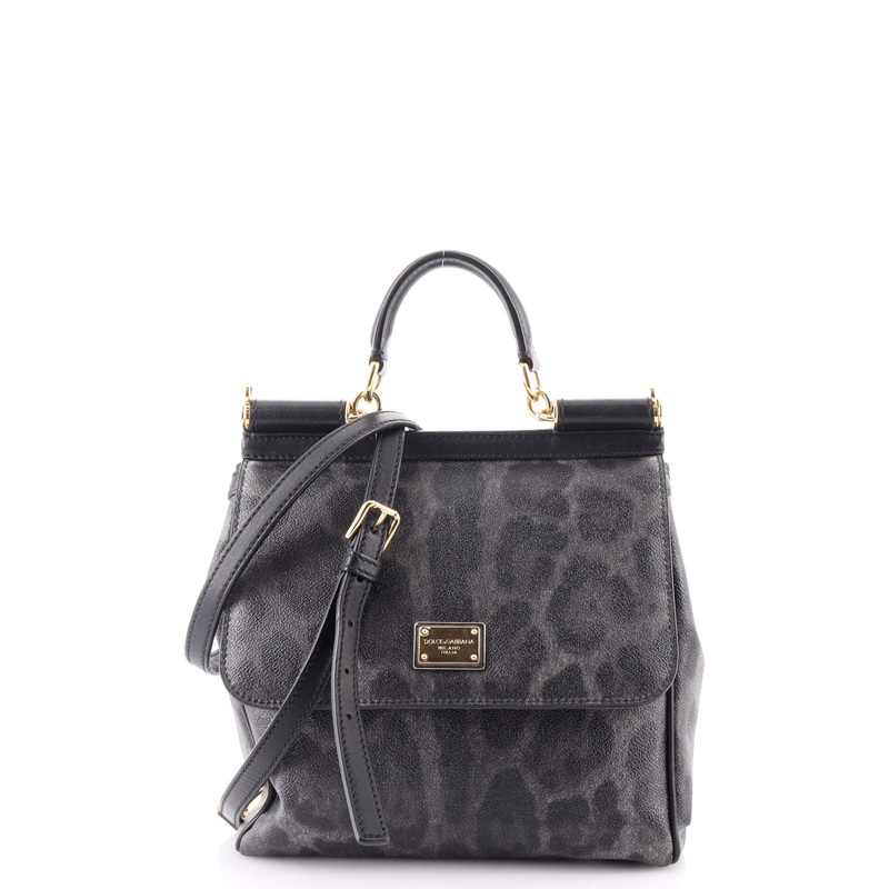 Miss Sicily Bag Leopard Print Leather North South S744817009586