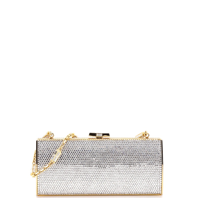 Chain Minaudiere Box Clutch Crystal Small S744817004201