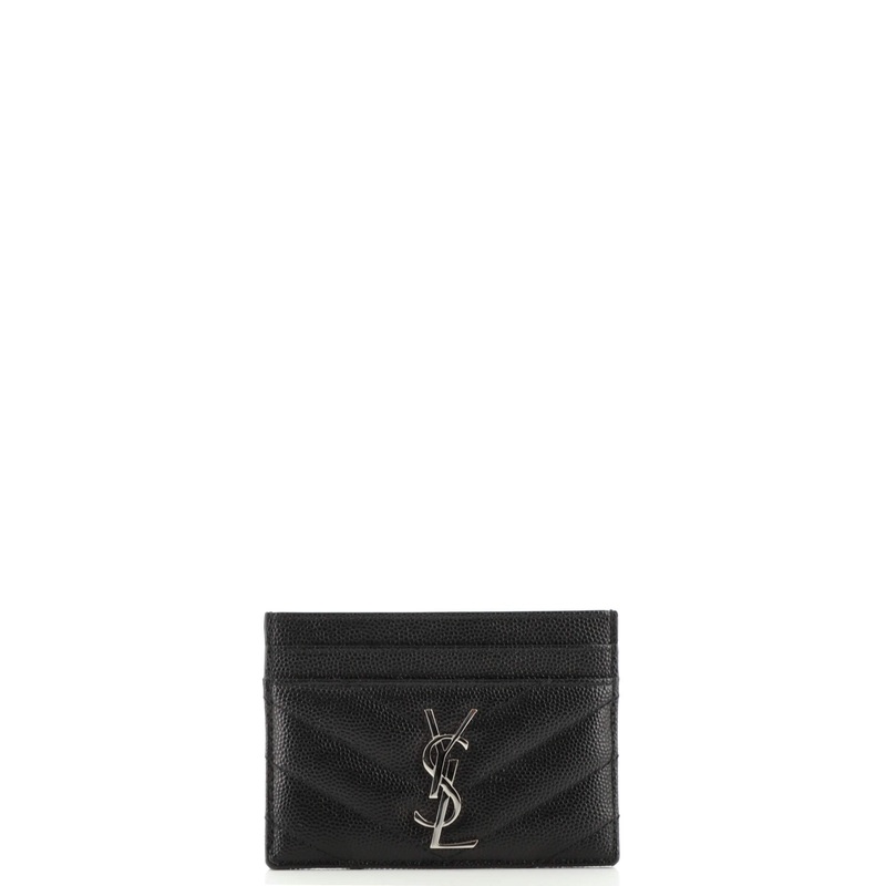 Classic Monogram Card Holder Matelasse Chevron Leather S744817005430