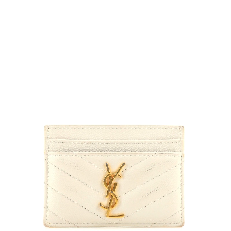 Classic Monogram Card Holder Matelasse Chevron Leather S744817007602