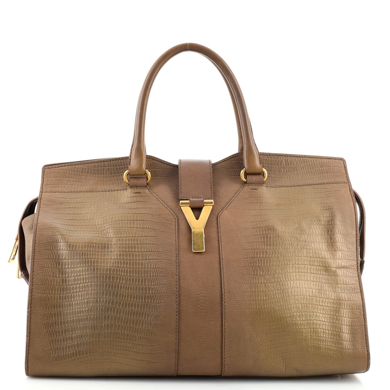 Chyc Cabas Tote Lizard Embossed Leather Medium