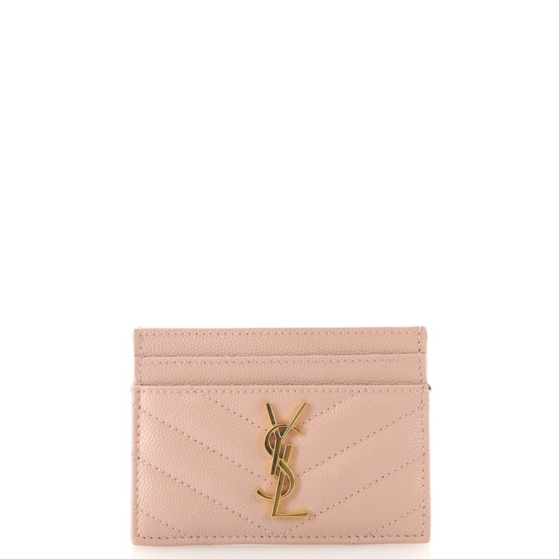 Classic Monogram Card Holder Matelasse Chevron Leather S744816997201