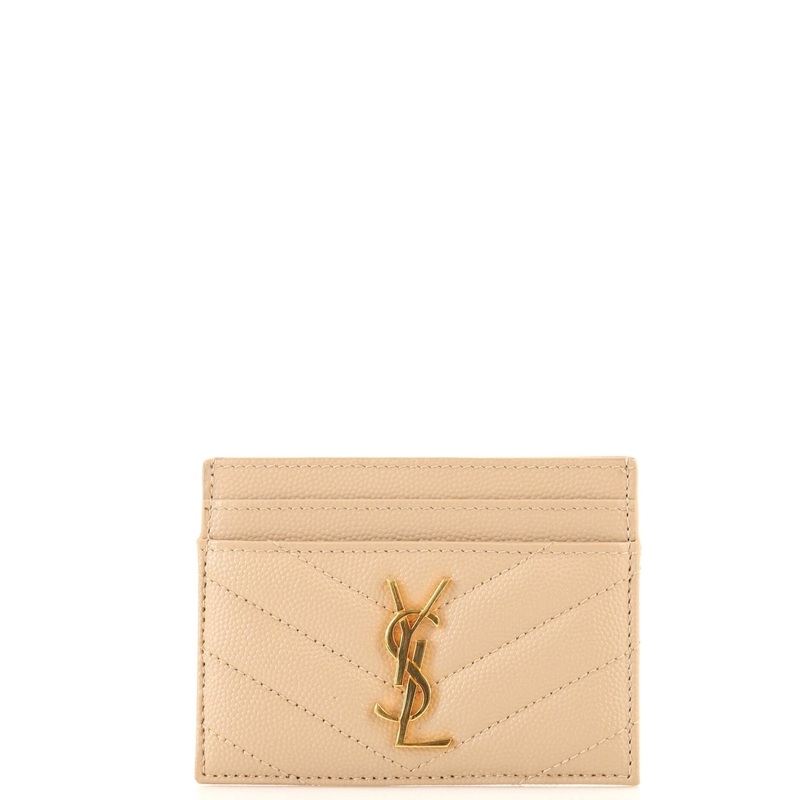 Classic Monogram Card Holder Matelasse Chevron Leather S744817002663