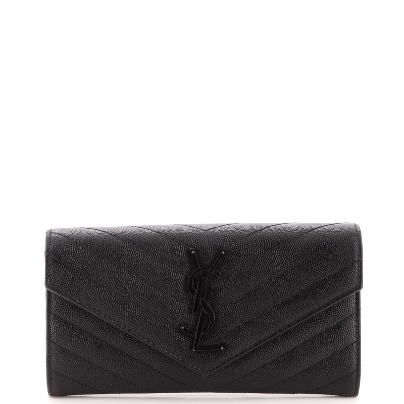 Classic Monogram Flap Wallet Matelasse Chevron Leather Large S744816992507