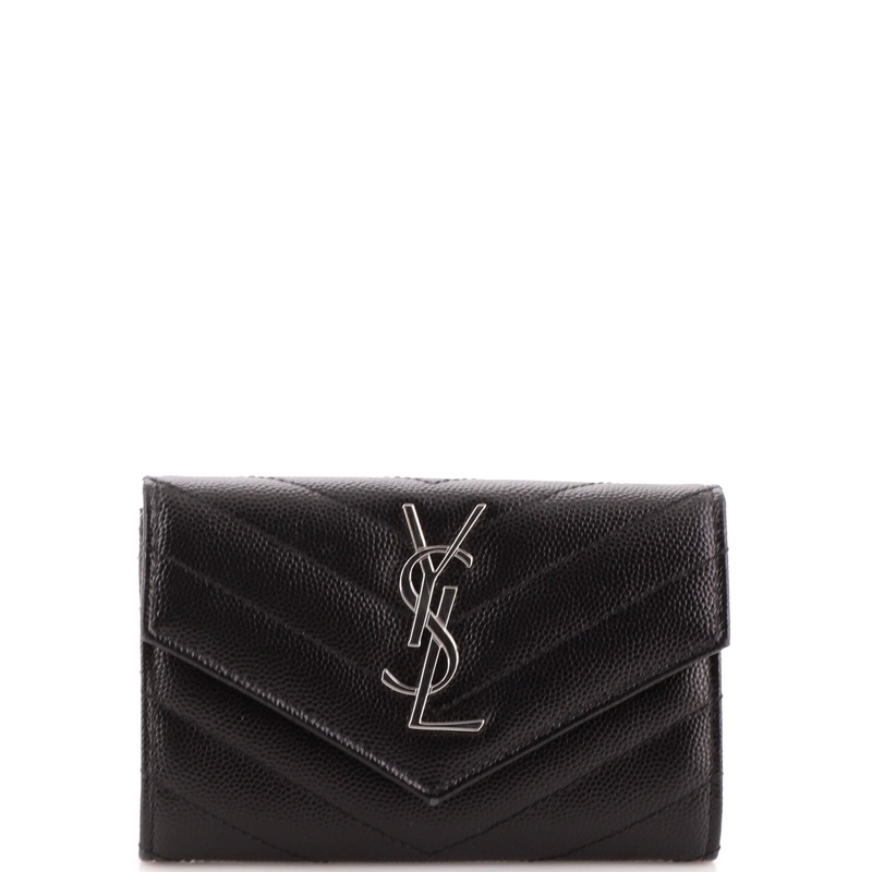 Classic Monogram Flap Wallet Matelasse Chevron Leather Small S744816993488