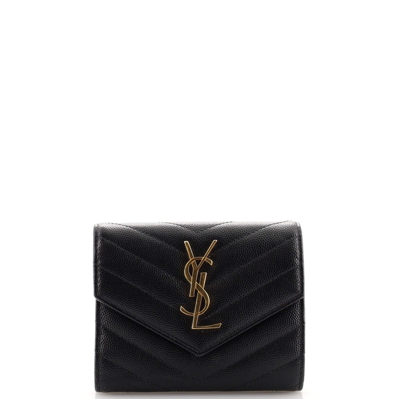 Classic Monogram Trifold Wallet Matelasse Chevron Leather S744816996921