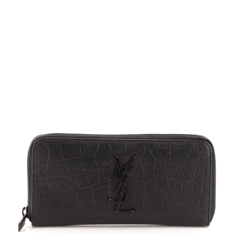 Classic Monogram Zip Around Wallet Crocodile Embossed Leather S744816991813