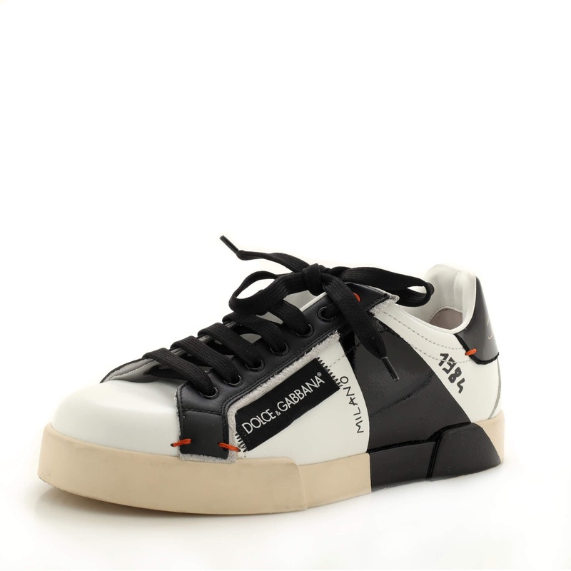 Men’s Logo Low-Top Sneakers Printed Leather