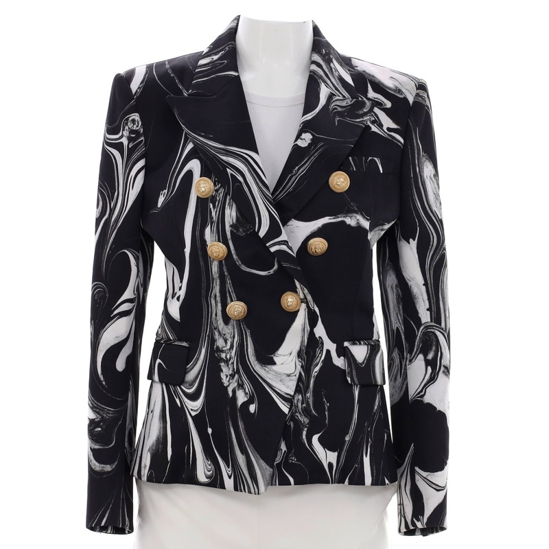 Women’s Double Breasted Blazer Printed Viscose