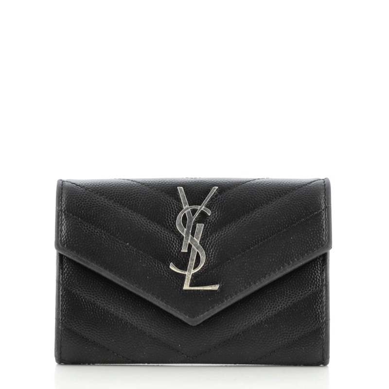Classic Monogram Flap Wallet Matelasse Chevron Leather Small S744816987408