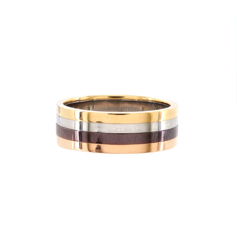Quatre Ring 18K Tricolor Gold with PVD S744816989846