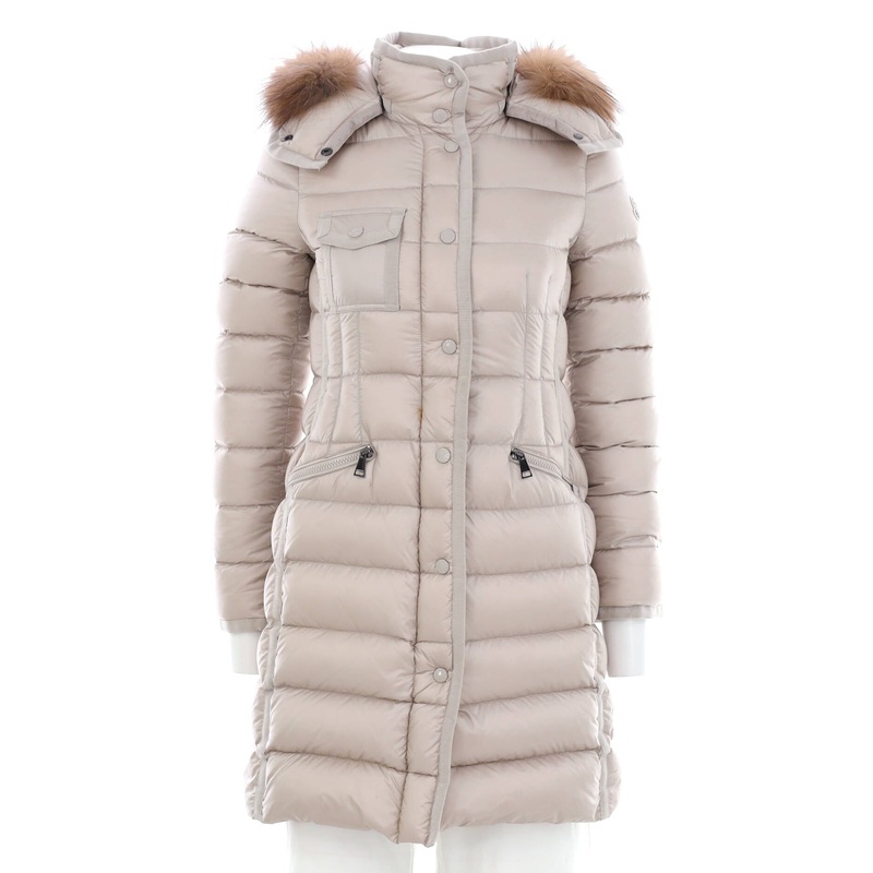 Women’s Hermifur Hooded Puffer Coat Quilted Nylon with Down and Fur S744816990920