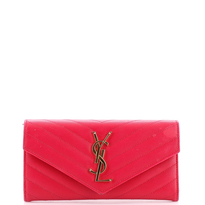 Classic Monogram Flap Wallet Matelasse Chevron Leather Large S744816980013