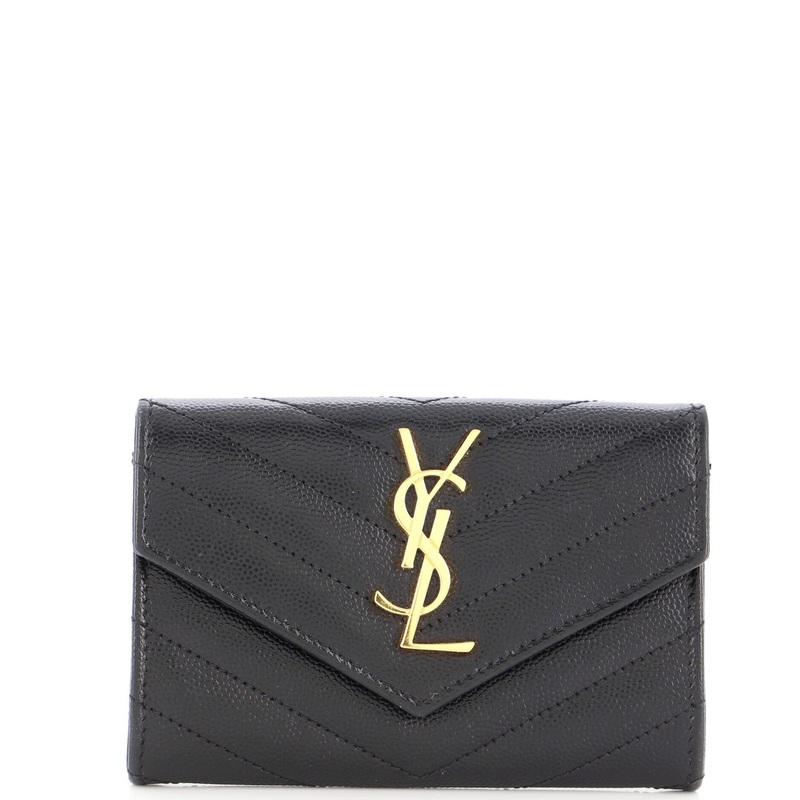 Classic Monogram Flap Wallet Matelasse Chevron Leather Small S744816978827