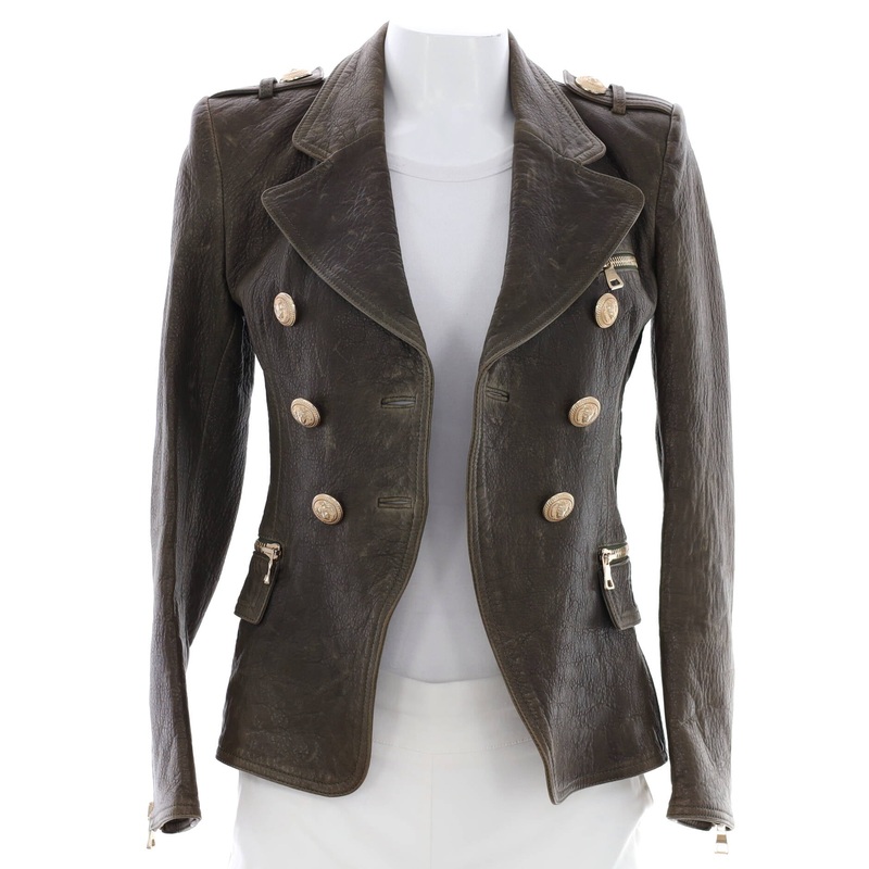 Women’s Double Breasted Blazer Leather