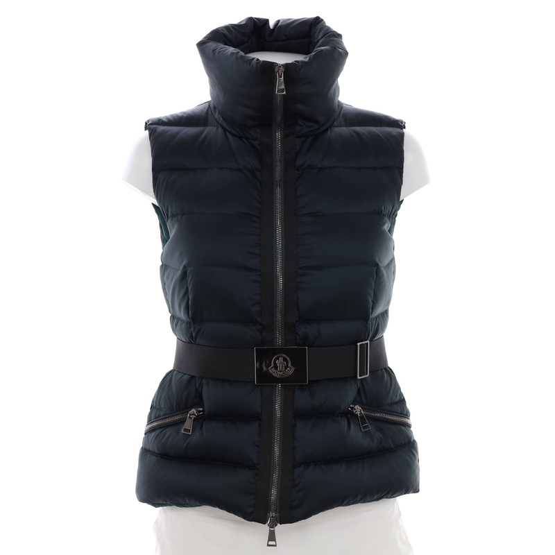Women’s Tareg Puffer Belted Vest Quilted Polyester Blend with Down