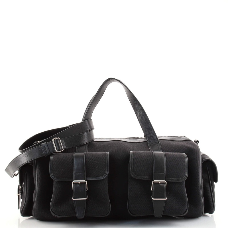 Multipocket Duffle Bag Canvas with Leather Large S744816972793