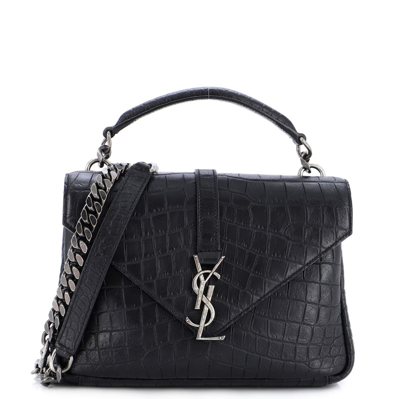 Classic Monogram College Bag Crocodile Embossed Leather Medium S744816961404