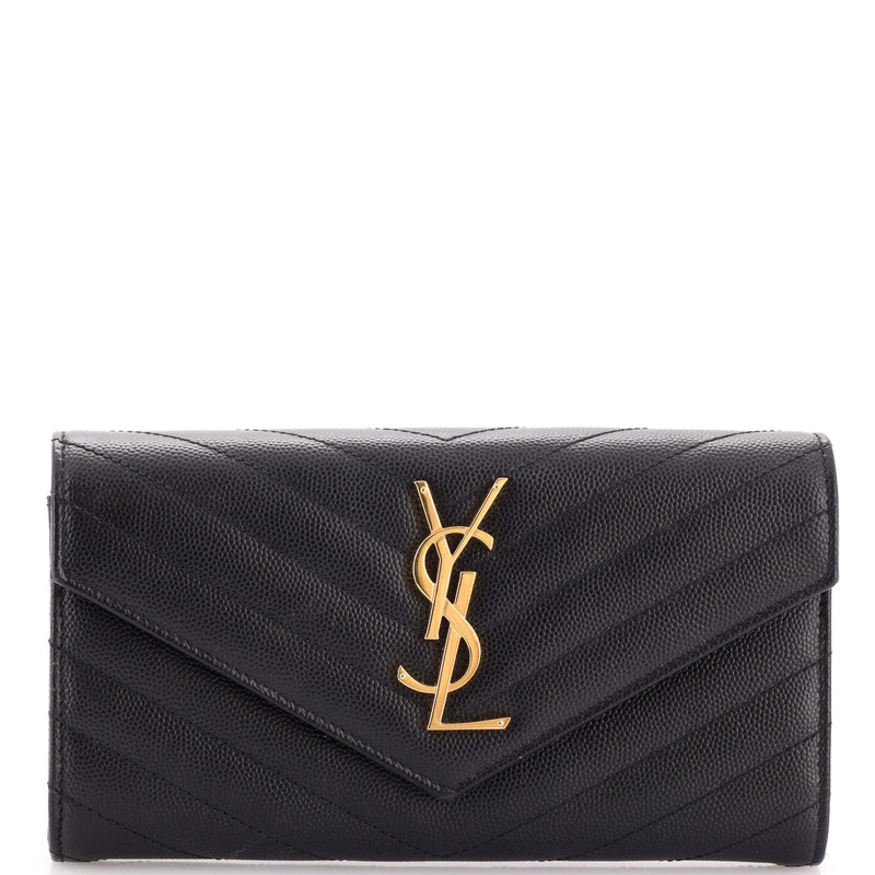 Classic Monogram Flap Wallet Matelasse Chevron Leather Large S744816966347