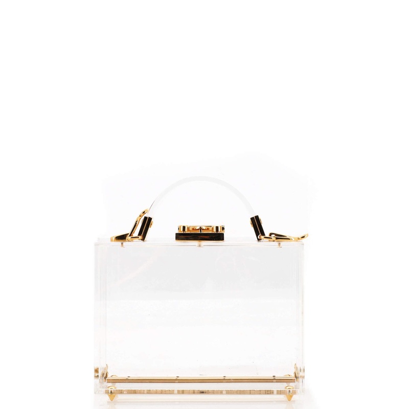 Grace Box Bag Pexiglass and Leather Small S744816962326