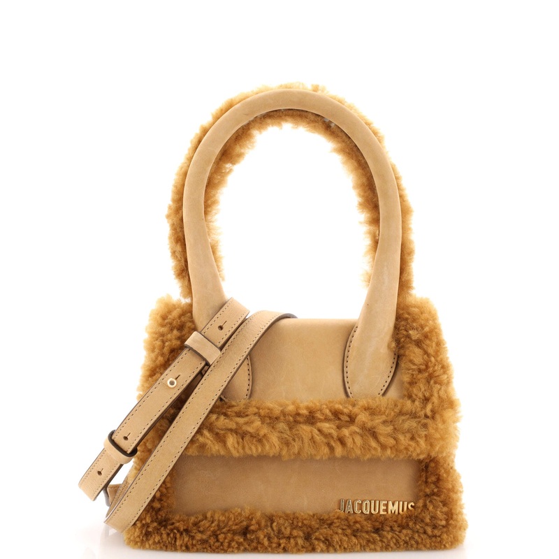 Le Chiquito Moyen Bag Suede with Shearling