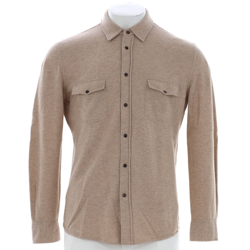 Men’s Western Button Up Overshirt Wool and Cashmere Blend