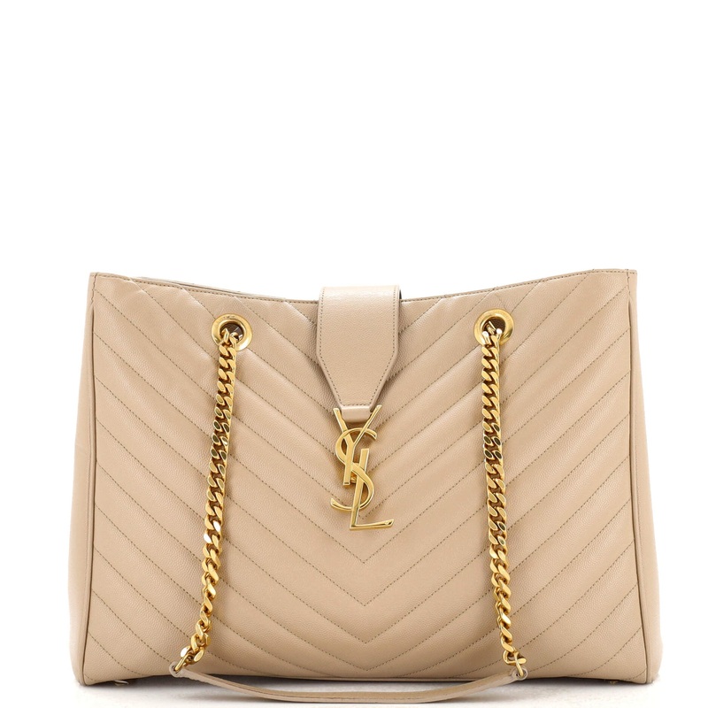 Classic Monogram Shopper Matelasse Chevron Leather Large S744816952086