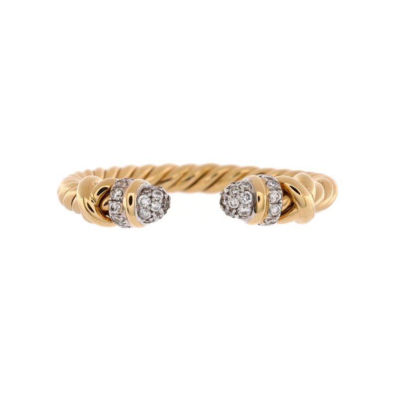 Renaissance Ring 18K Yellow Gold with Diamonds 2.3mm