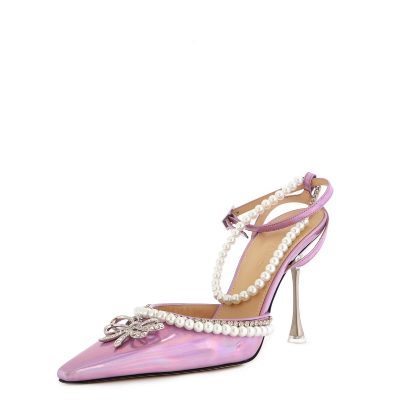 Women’s Sophie Ankle Strap Pumps Iridescent Leather 100 S744816951757