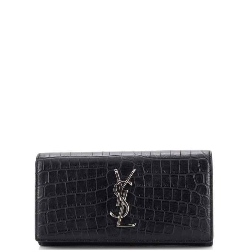 Classic Monogram Flap Wallet Crocodile Embossed Leather S744816942733