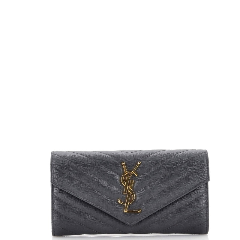 Classic Monogram Flap Wallet Matelasse Chevron Leather Large S744816947122
