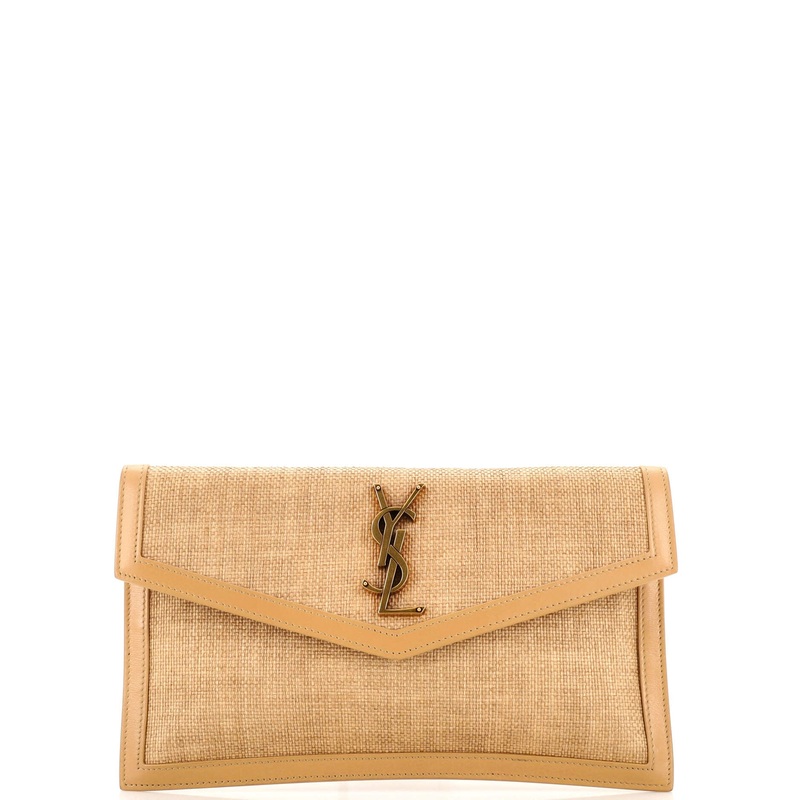 Uptown Pouch Woven Raffia S744816943061