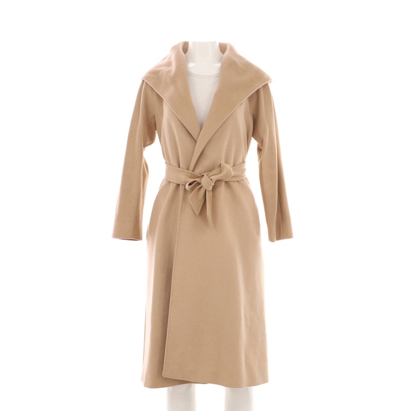 Women’s Belted Wrap Long Coat Cashmere