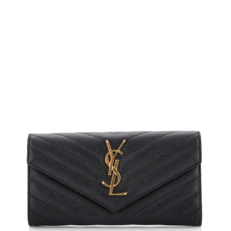 Classic Monogram Flap Wallet Matelasse Chevron Leather Large S744816939579