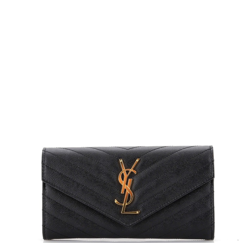 Classic Monogram Flap Wallet Matelasse Chevron Leather Large S744816941231