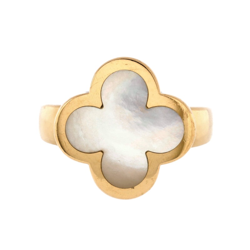 Pure Alhambra Ring 18K Yellow Gold and Mother of Pearl S744816928785