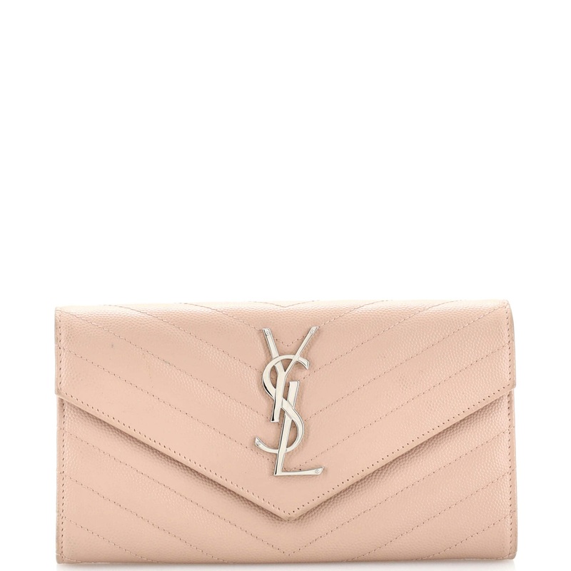 Classic Monogram Flap Wallet Matelasse Chevron Leather Large S744816911378