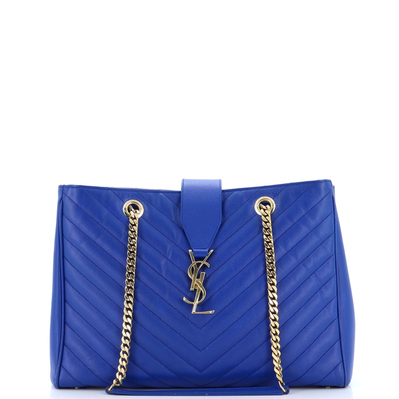 Classic Monogram Shopper Matelasse Chevron Leather Large S744816916152