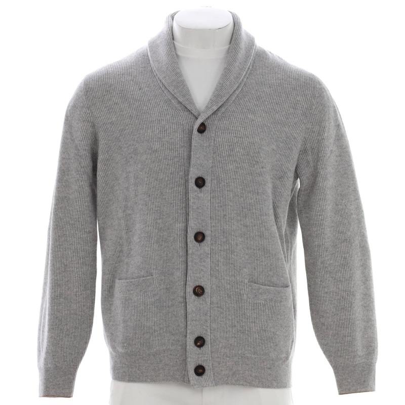Men’s Shawl Collar Button Up Cardigan Cashmere S744816917064